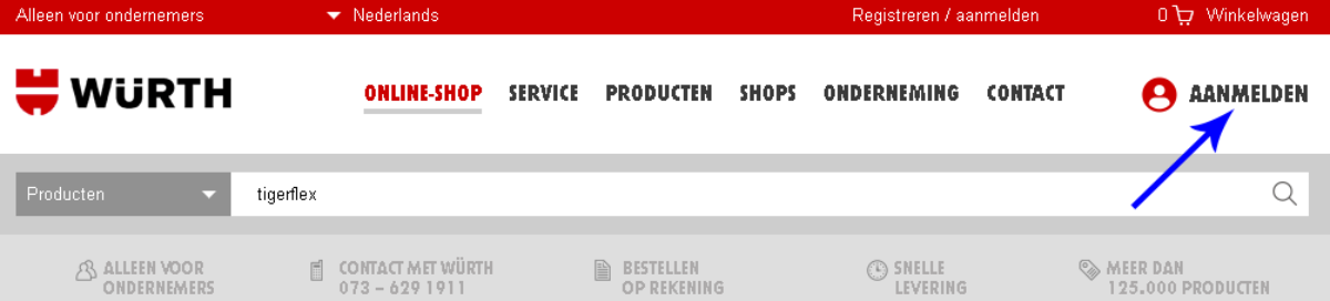 Tot ziens Doorzichtig Groet Aanmelden voor de Würth Online Shop: in 1 minuut registreren en bestellen