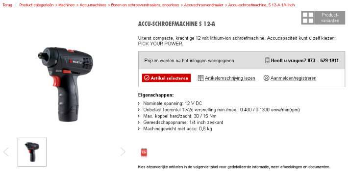 Artikel selecteren Artikel selecteren