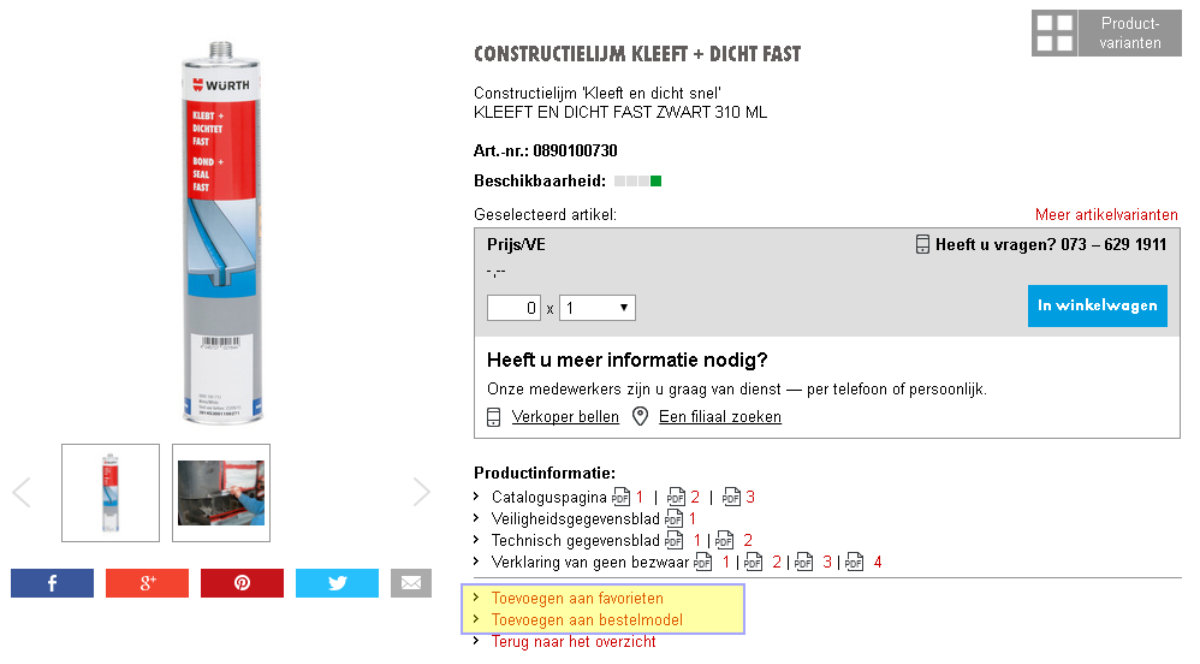 Product toevoegen