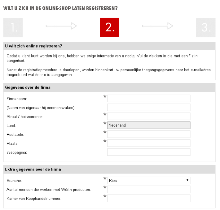 Vul het formulier in Vul het formulier in
