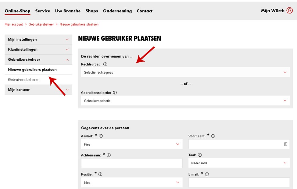 gebruiker plaatsen gebruiker plaatsen