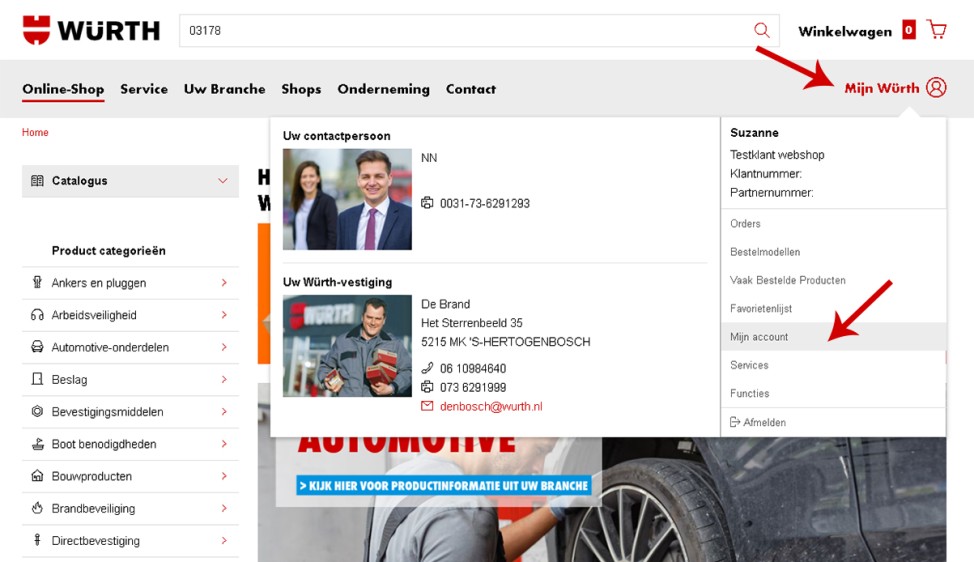 Mijn account Mijn account