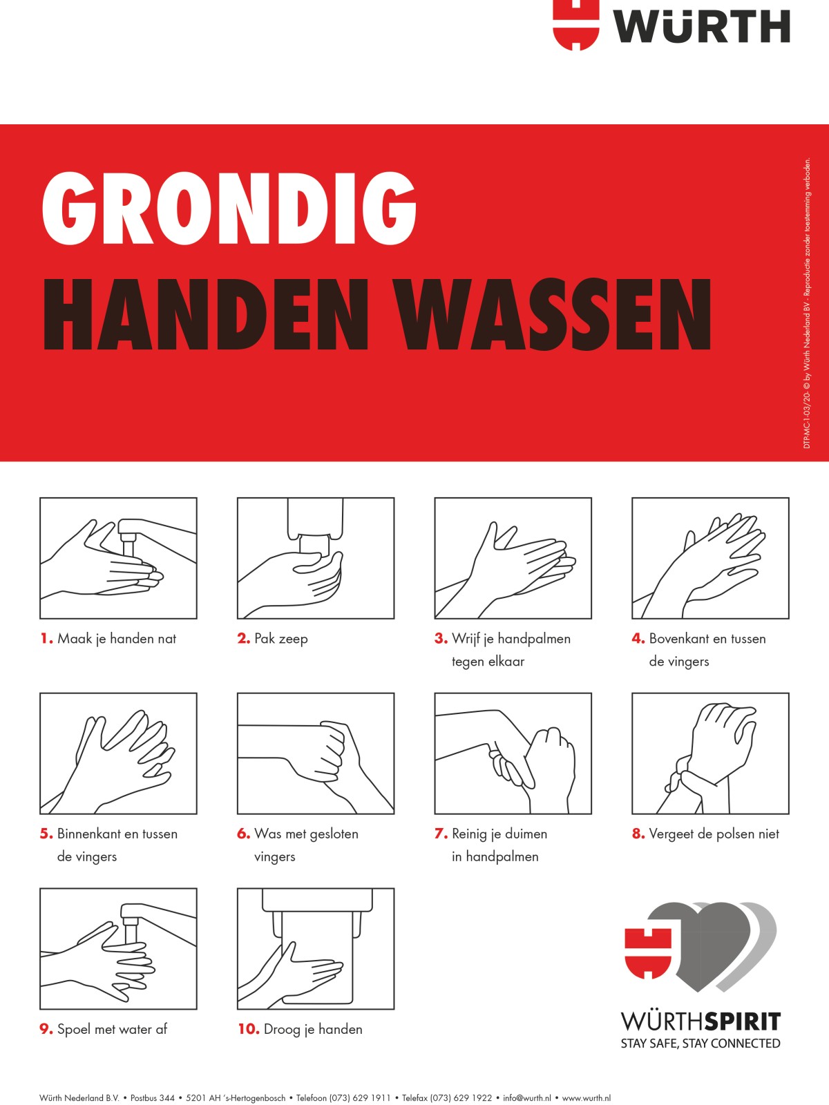 Handen wassen instructie