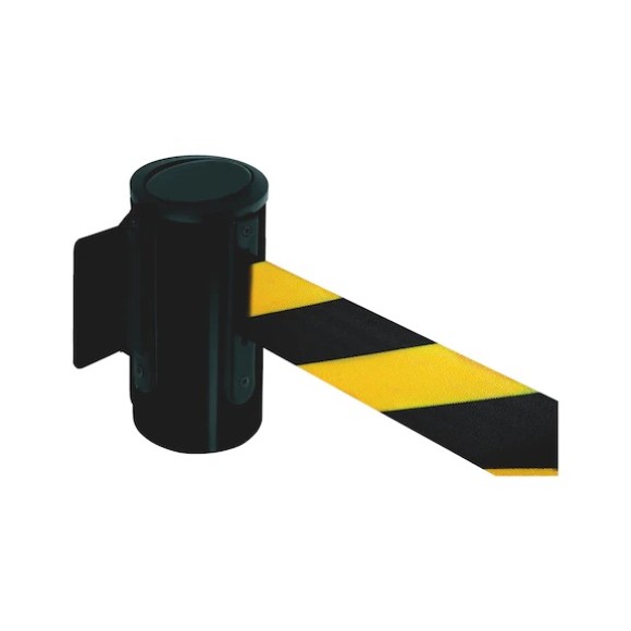 Wandcassette met uittrekbaar lint voor barrières