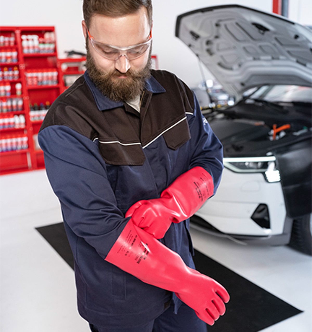 Spanningsbeschermende handschoen + Veiligheidsbril CEPHEUS