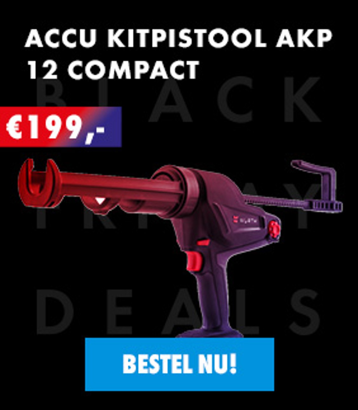 Accu kitpistool AKP 12 COMPACT - incl. 2X3,0Ah