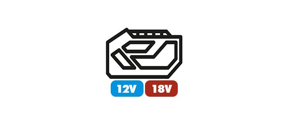 Beschikbaar in 12V en 18V