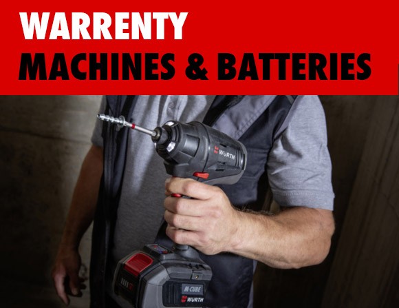Warranty machine and batteries
