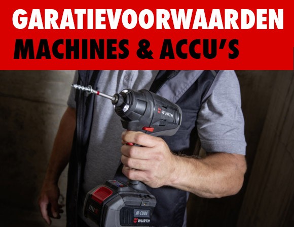 Garantievoorwaarden machines en accu's